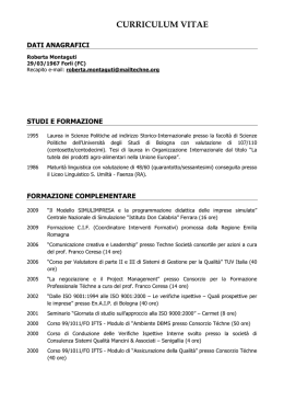 MONTAGUTI Roberta cv