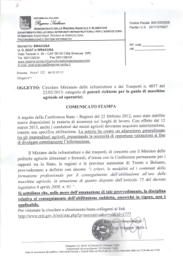 Articolo completo in allegato