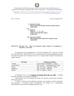 Placement Test - Ufficio Scolastico Regionale per le Marche