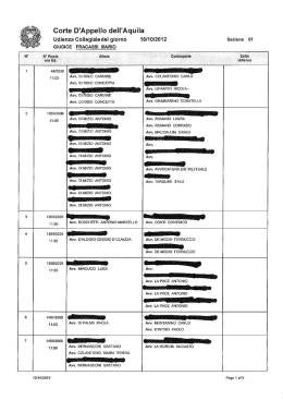 Corte D`Appello dell`Aquila - Ordine degli Avvocati di Pescara