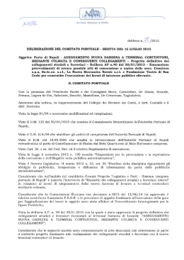 Delibera Comitato Portuale n.29 del 16.07.2015.