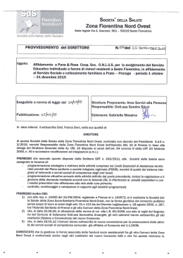 N&deg;`d`ovegt Zona Fiorentina Nord Ovest