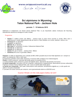 Sci alpinismo in Wyoming: