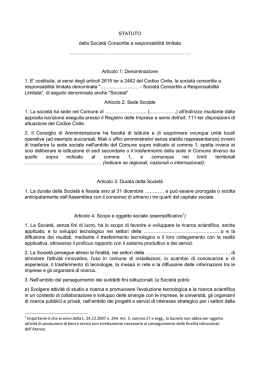 Schema tipo statuto scarl - Universit&agrave; degli Studi di Trieste