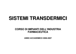 SISTEMI TRANSDERMICI
