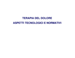 terapia del dolore aspetti tecnologici e normativi