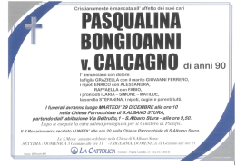 PASQUALINA BONGIOANNI v. CALCAGNO