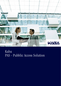 Kaba PAS - Pubblic Access Solution