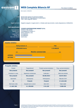 WEB Completa Bilancio RF - Cilento Market SpA | Website