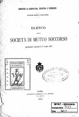 SOCIET&Agrave; DI MUTUO SOCCORSO