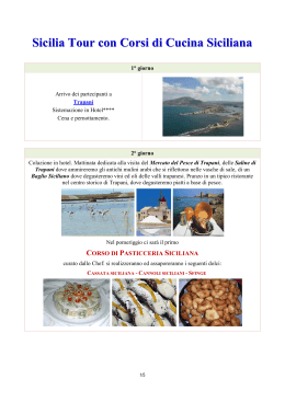 SICILIA Tour con Corsi di Cucina Siciliana