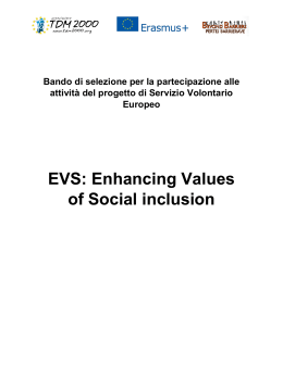 EVS: Enhancing Values of Social inclusion
