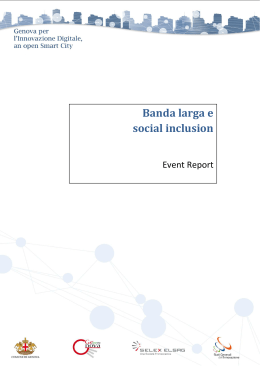 Banda Larga e Social Inclusion- Position Paper