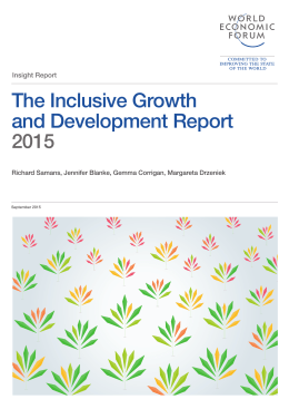 The Inclusive Growth and Development Report 2015