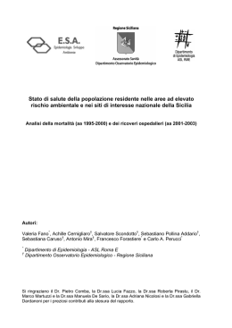 studio - EpiCentro - Istituto Superiore di Sanit&agrave;