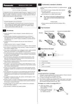 Manuale per l`uso CY-100 - Panasonic Electric Works