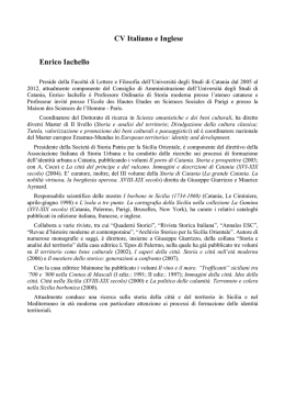 curriculum - IBAM - Istituto per i Beni Archeologici e Monumentali