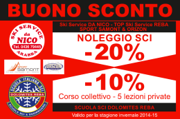 INO SCONTO - Scuola Sci Dolomites Reba