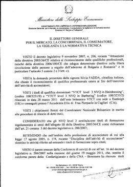 Decreto di riconoscimento Silvia Fadda