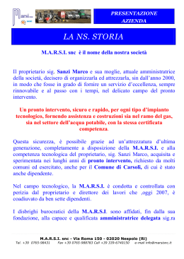 PRESENTAZIONE DELLA M.A.R.S.I. snc formato pdf