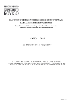 turni farmacie azienda ulss 18 rovigo 2015