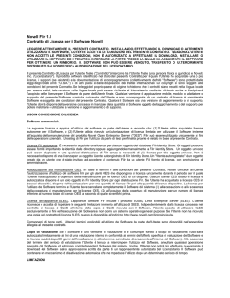 Novell Filr 1.1 Contratto di Licenza per il Software Novell