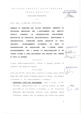 iL. FRES!DENTE - Azienda dei Servizi alla Persona delle Terre d
