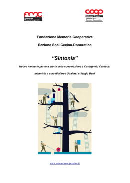Sintonia. Nuove memorie per una storia della cooperazione a