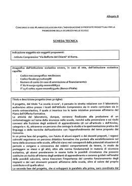 SCHEDA TECNICA Indicazione soggetto elo soggetti proponenti: