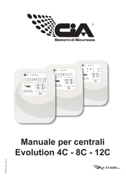 Manuale per centrali Evolution 4C - 8C - 12C