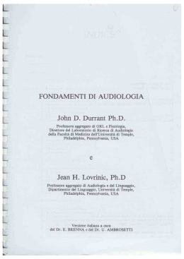 Fondamenti di audiologia 1