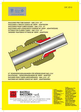 Catalogo Rastelli JIC - Raccordi per tubi svasati SAE J 514