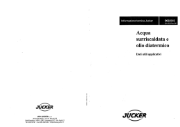 Olio diatermico ed acqua surriscaldata (manuale Jucker)