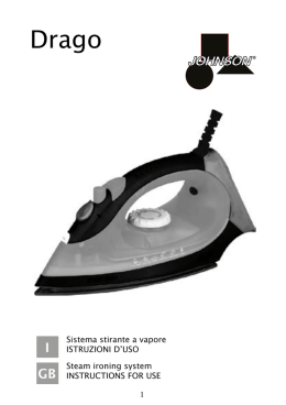 1 Sistema stirante a vapore ISTRUZIONI D`USO Steam ironing