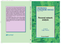 SOCIOLOGIA E POLITICHE SOCIALI