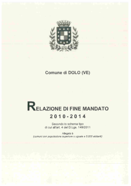 RELAZIONE DEL 10.03.2015 DI FINE MANDATO