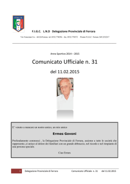 C.U n. 31... - FIGC Delegazione Provinciale di Ferrara