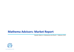 MATHEMA Market Report – FEBBRAIO 2013