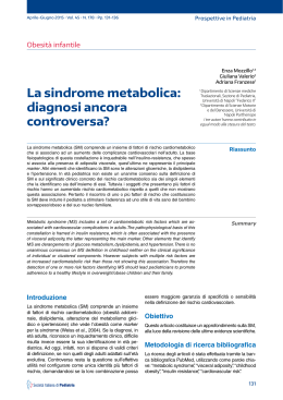 La sindrome metabolica: diagnosi ancora controversa?