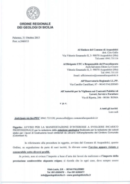 &Ugrave;RDINE REGI&Ugrave;N&Agrave;LE DEI GEOLOGI DI SICILIA