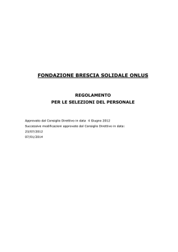 FONDAZIONE BRESCIA SOLIDALE ONLUS