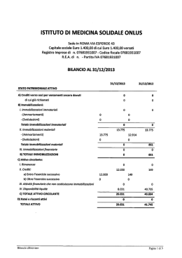 ISTITUTO DI MEDICINA SOLIDALE ONLUS