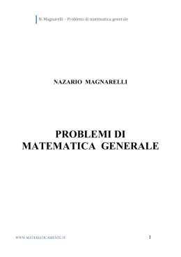 N. Magnarelli, Problemi di matematica generale