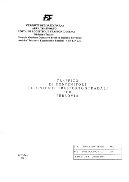 unita` di trasporto - Ferrovie dello Stato Italiane