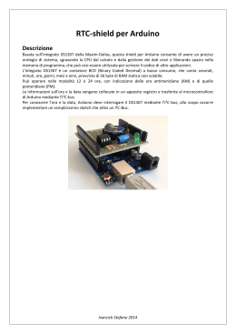 RTC-shield per Arduino Descrizione