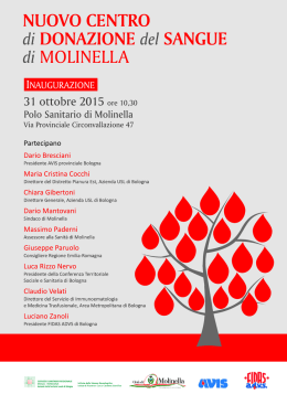 locandina sangue.cdr - AUSL Città di Bologna