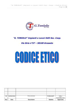 &ldquo;G. TONIOLO&rdquo; Impianti e Lavori Edili Soc. Coop. Via Siria n&deg;57