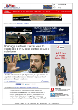 Sondaggi elettorali, Salvini vola