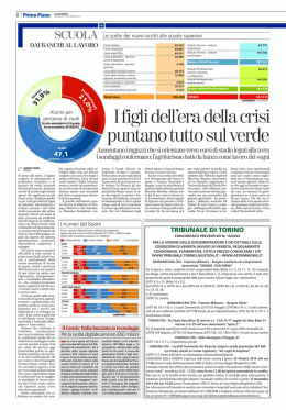 LaStampa_&rdquo;I figli dell`era della crisi puntano tutto sul