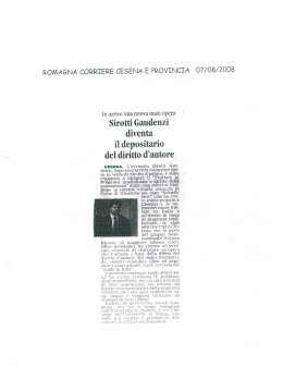 Corriere di Romagna, 07.08.2008 - Studio legale Sirotti Gaudenzi